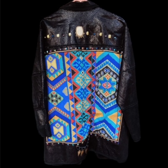 Customed Bohemian Leather Rock &Roll Blazer